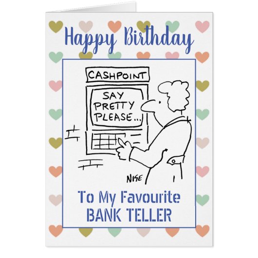 Happy Birthday Bank Teller (Voorkant)