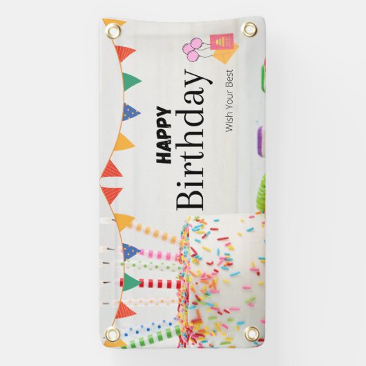 Happy Birthday Banner (Verticaal)