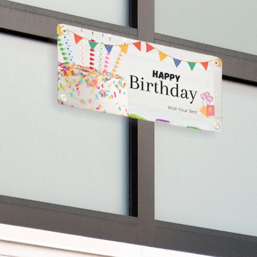 Happy Birthday Banner (Buitenkant Gebouw)