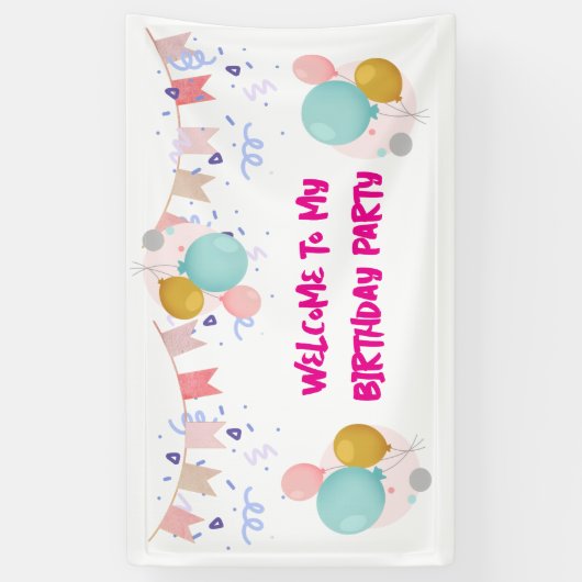 Happy Birthday Banner (Verticaal)