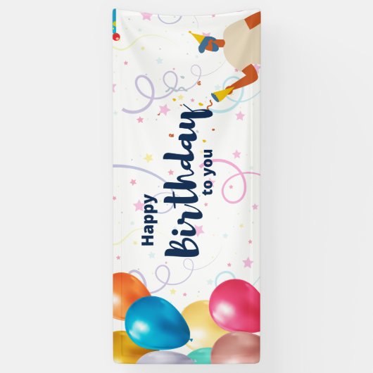 Happy Birthday Banner (Verticaal)