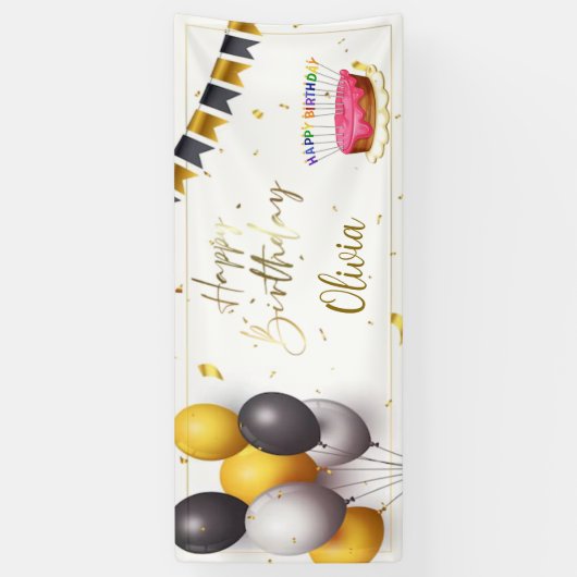  Happy Birthday Banner 2 (Verticaal)