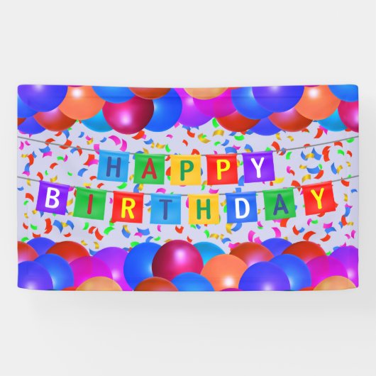Happy Birthday Banner #6 (Horizontaal)