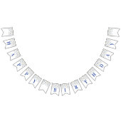 Happy Birthday Banner Blue Gold Confetti (Alle)