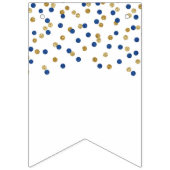 Happy Birthday Banner Blue Gold Confetti (Eerste vlag)