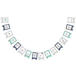 Happy Birthday Banner Boho Tribal Arrows Feathers