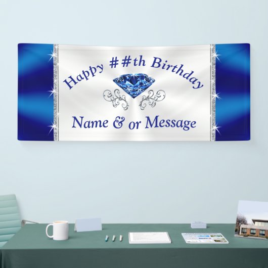 Happy Birthday Banner Custom. ELK JAAR OF EVENTUEE (Beurs)