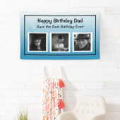 Happy Birthday-banner met foto-leeftijdsprogressie Spandoek (Insitu)