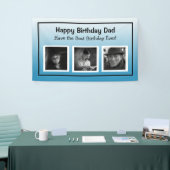 Happy Birthday-banner met foto-leeftijdsprogressie Spandoek (Beurs)