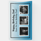 Happy Birthday-banner met foto-leeftijdsprogressie Spandoek (Verticaal)