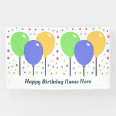 Happy Birthday-banner met gekleurde ballonnen Spandoek (Horizontaal)