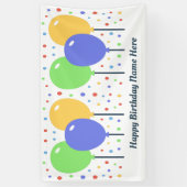 Happy Birthday-banner met gekleurde ballonnen Spandoek (Verticaal)