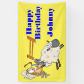 Happy Birthday Banner Mutton Bustin Kind (Verticaal)