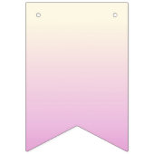Happy Birthday Banner Ombre Beige Pink (Tweede vlag)