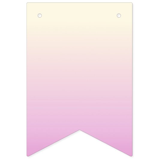 Happy Birthday Banner Ombre Beige Pink (Tweede vlag)