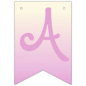 Happy Birthday Banner Ombre Beige Pink (Derde vlag)