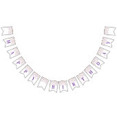 Happy Birthday Banner Paarse Gold Confetti (Alle)