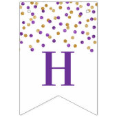 Happy Birthday Banner Paarse Gold Confetti (Tweede vlag)