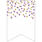 Happy Birthday Banner Paarse Gold Confetti (Eerste vlag)