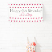 Happy Birthday Banner Party Hearts (Insitu)