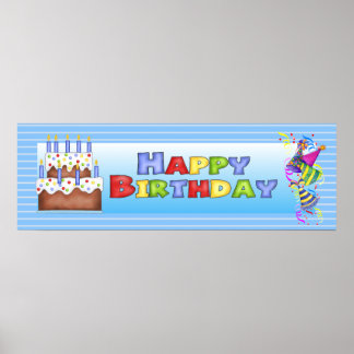 Happy Birthday Banner Poster