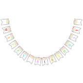 Happy Birthday Banner Rainbow Confetti (Alle)