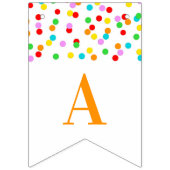 Happy Birthday Banner Rainbow Confetti (Derde vlag)