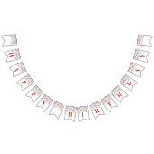 Happy Birthday Banner Rood Zwart Confetti (Alle)