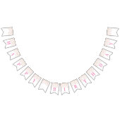 Happy Birthday Banner Roze Goud Confetti (Alle)