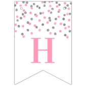Happy Birthday Banner Silver Gold Confetti (Tweede vlag)