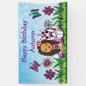 Happy Birthday Banner Unicorn en Fairy (Verticaal)