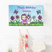 Happy Birthday Banner Unicorn en Fairy (Insitu)