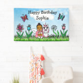 Happy Birthday Banner Unicorn en Fairy (Insitu)