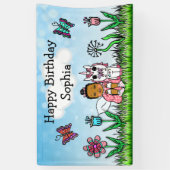 Happy Birthday Banner Unicorn en Fairy (Verticaal)