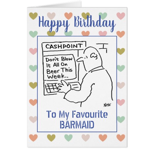Happy Birthday Barmaid (Voorkant)