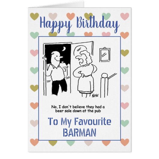 Happy Birthday Barman (Voorkant)