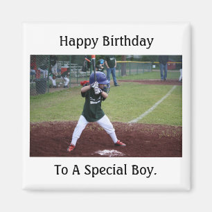 Happy Birthday Baseball Boy Magnet
