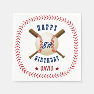 Happy Birthday Baseball Boy Sportthema Servetten