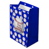 Happy Birthday Baseball Medium Cadeauzakje (Achterkant Gekanteld)