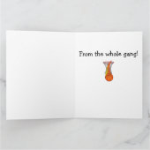 Happy Birthday Basketbal van de hele bende Kaart (Binnen)