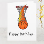 Happy Birthday Basketbal van de hele bende Kaart (Gele Bloem)