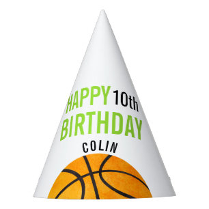 Happy Birthday Basketball Sports Kinder gepersonal Feesthoedjes