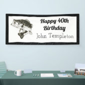 Happy Birthday Bass Vist Mannen Banner (Beurs)