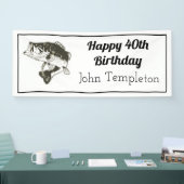 Happy Birthday Bass Vist Mannen Banner (Beurs)