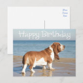 Happy Birthday Basset Hound Puppy Dog Post Kaart (Voorkant / Achterkant)