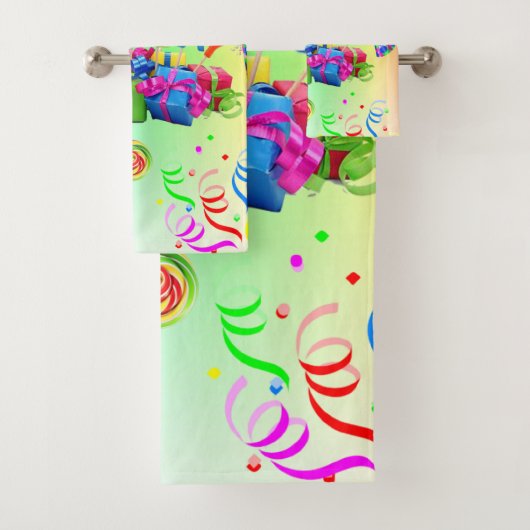 Happy Birthday Bathroom Towel sets Bad Handdoek (Insitu)
