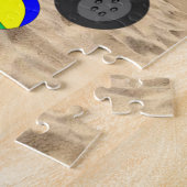 Happy Birthday Beach Cake African Boy Sand Legpuzzel (Zijkant)