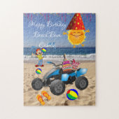 Happy Birthday Beach Cake Pet Sun Sand Legpuzzel (Verticaal)