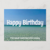 Happy Birthday Beach Company Aangepast Kust Briefkaart (Voorkant)