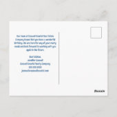 Happy Birthday Beach Company Custom Coastal Briefkaart (Achterkant)